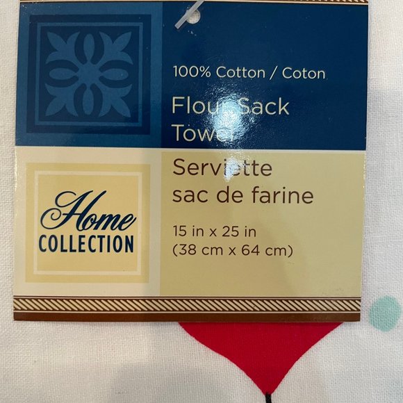 LAST CHANCE Kitchen Dish Towels 4 Flour Sack 15 x 25 NWT - Picture 3 of 3